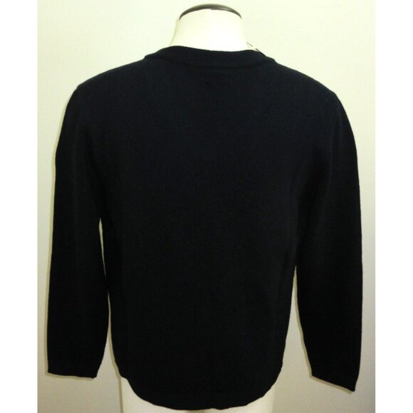 OOBE Brand Men's Heron V Neck Virgin Wool Sweater True Navy Blue Cozy NWT - Picture 6 of 6